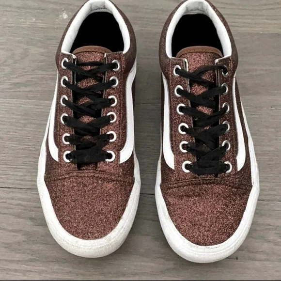 Platform Glitter vans shoes w6 - Picture 2 of 5